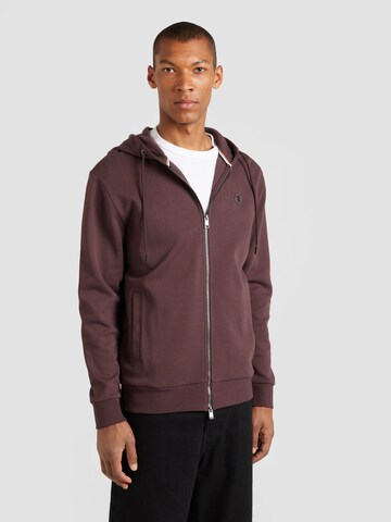 BOSS Zip-Up Hoodie 'C-Spence 01' in Red: front