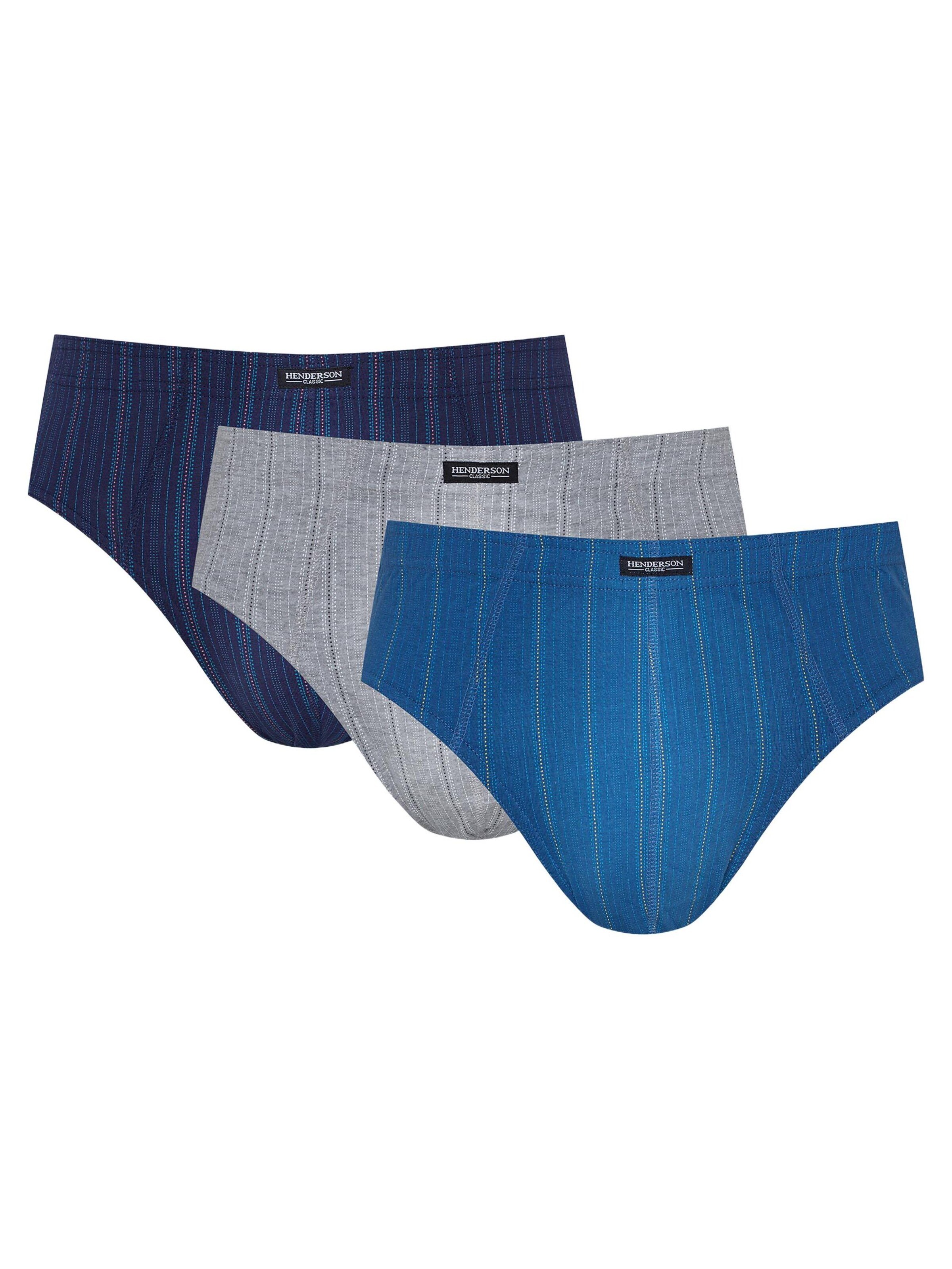Henderson Slip 'Klassische Slips 3er-Pack aus Baumwolle bequem atmungsaktiv Classic XXL' in Gemengde kleuren: voorkant