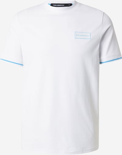 Marškinėliai iš Karl Lagerfeld, spalva – dangaus žydra / balta, Prekių apžvalga