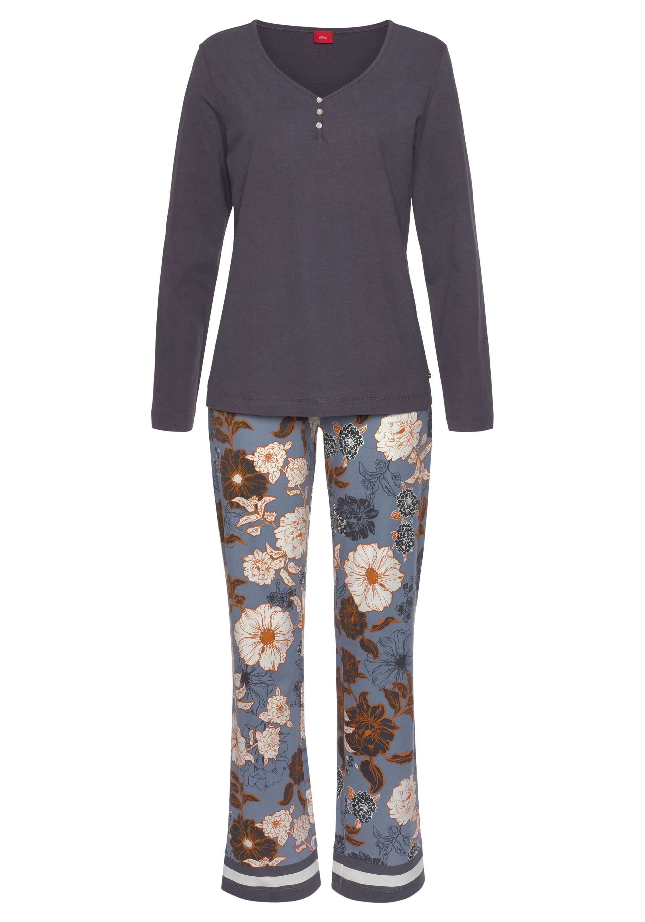 Pyjama s.Oliver en bleu : devant