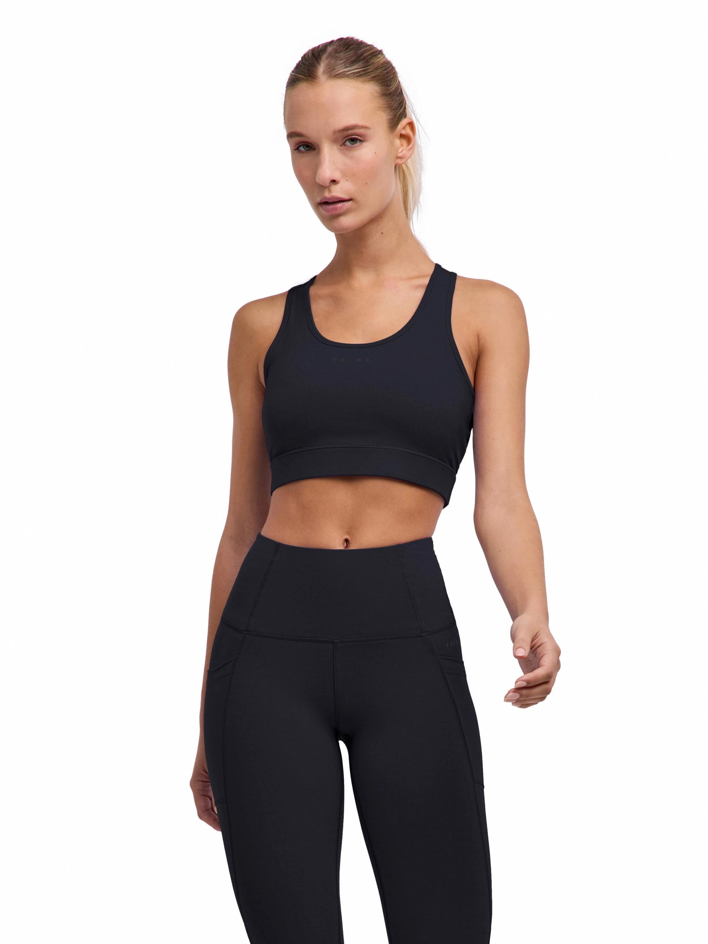 FALKE Sport-BH in Schwarz: Vorderseite