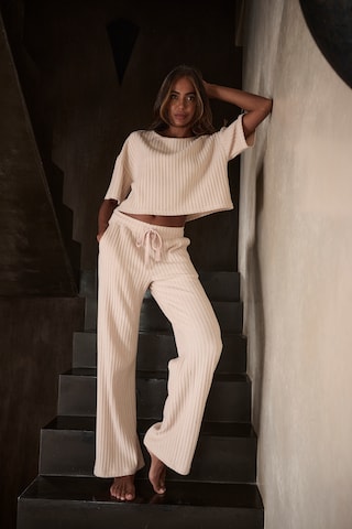 Pantalon de pyjama LASCANA en beige