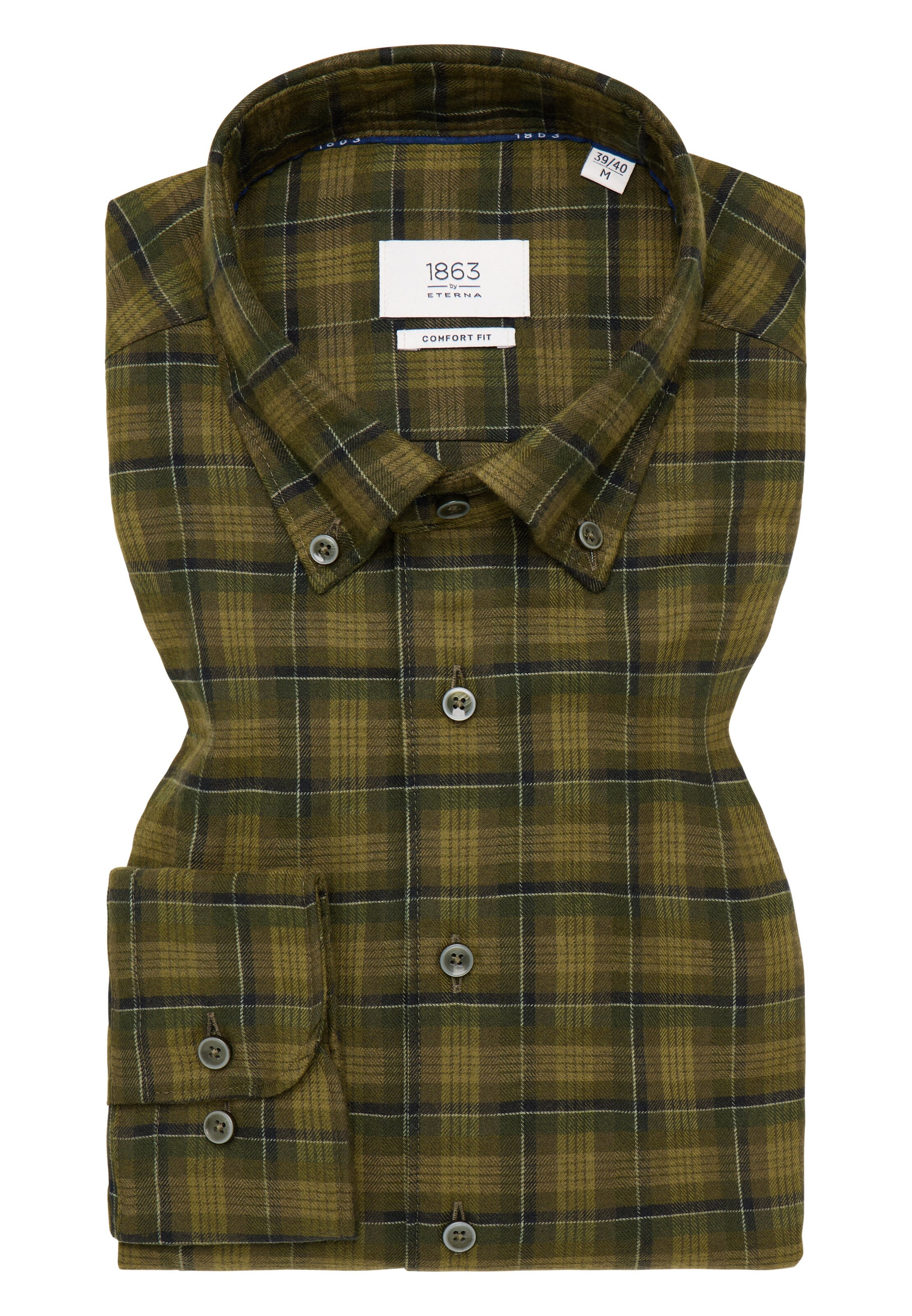 ETERNA Comfort fit Overhemd in Groen
