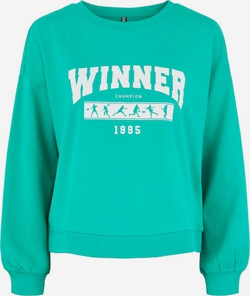 PIECES Sweatshirt 'Vienna' in Green: front