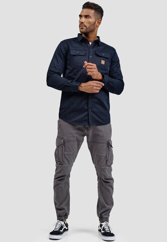 INDICODE JEANS Regular Fit Hemd 'Obrien' in Blau