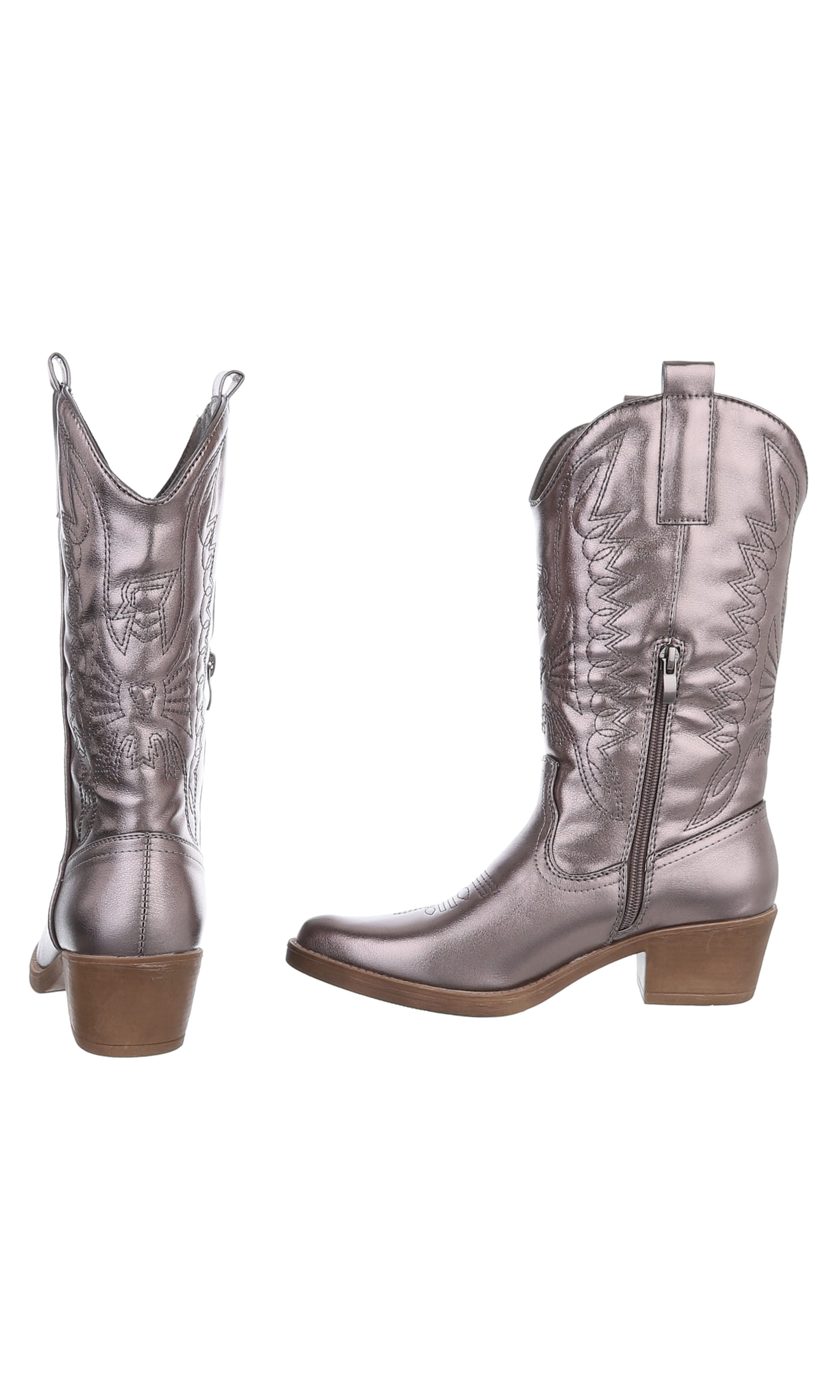 Ital-Design Cowboy Boots in Bronze