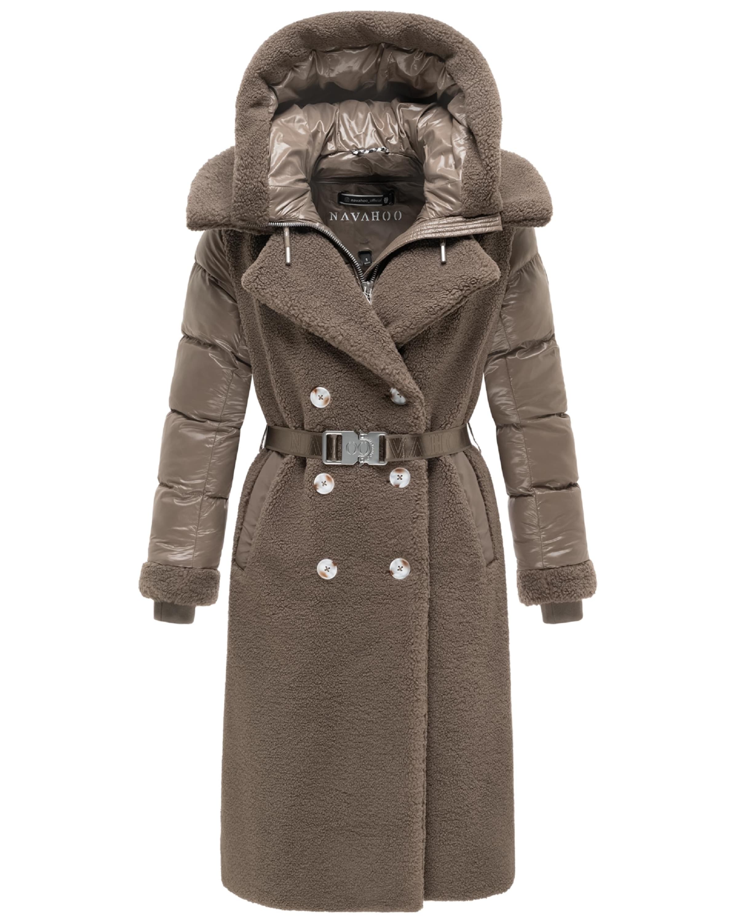 NAVAHOO Winter coat 'Kuscheltraum 14' in Brown: front