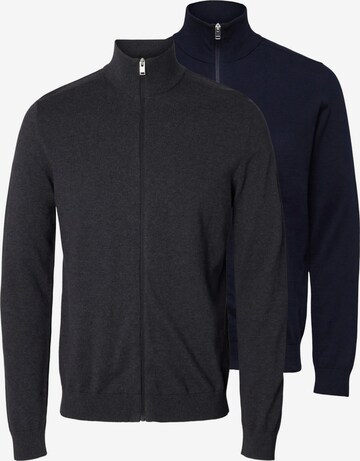 SELECTED Knit Cardigan 'Berg' in Blue: front