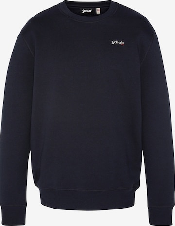 Sweat-shirt Schott NYC en bleu : devant