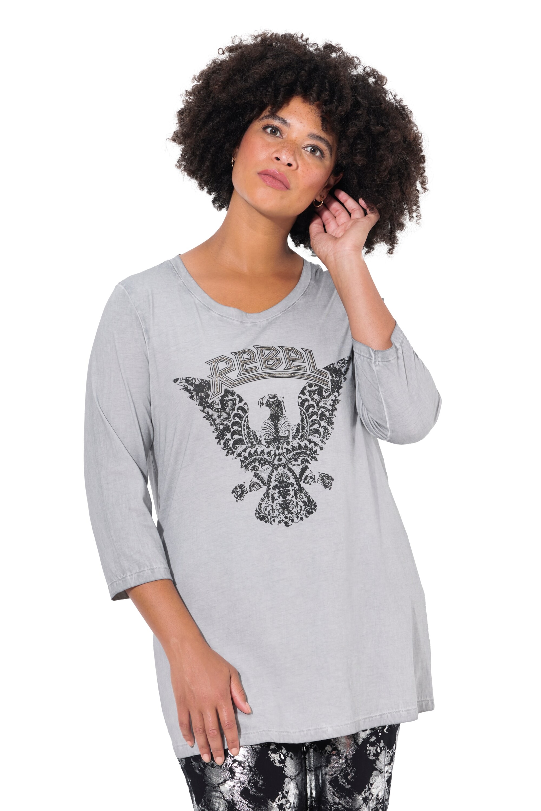Angel of Style Shirt in Grey: front