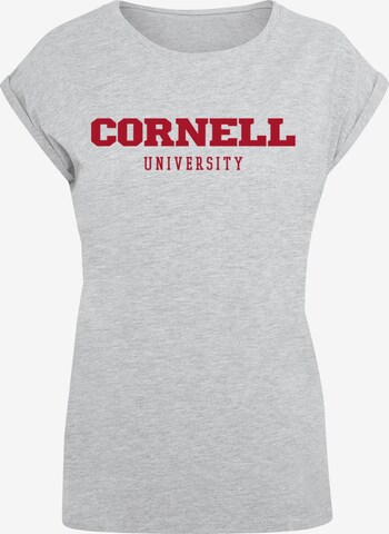 Maglietta 'Cornell University - Script' di Merchcode in grigio: frontale