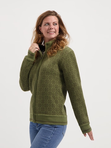 MGO Knit cardigan 'Lou' in Green: front