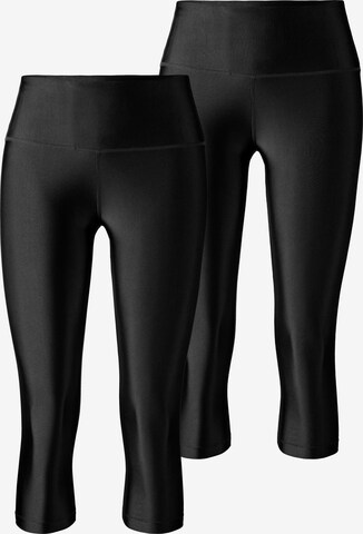 LASCANA ACTIVE Skinny Workout Pants in Black: front