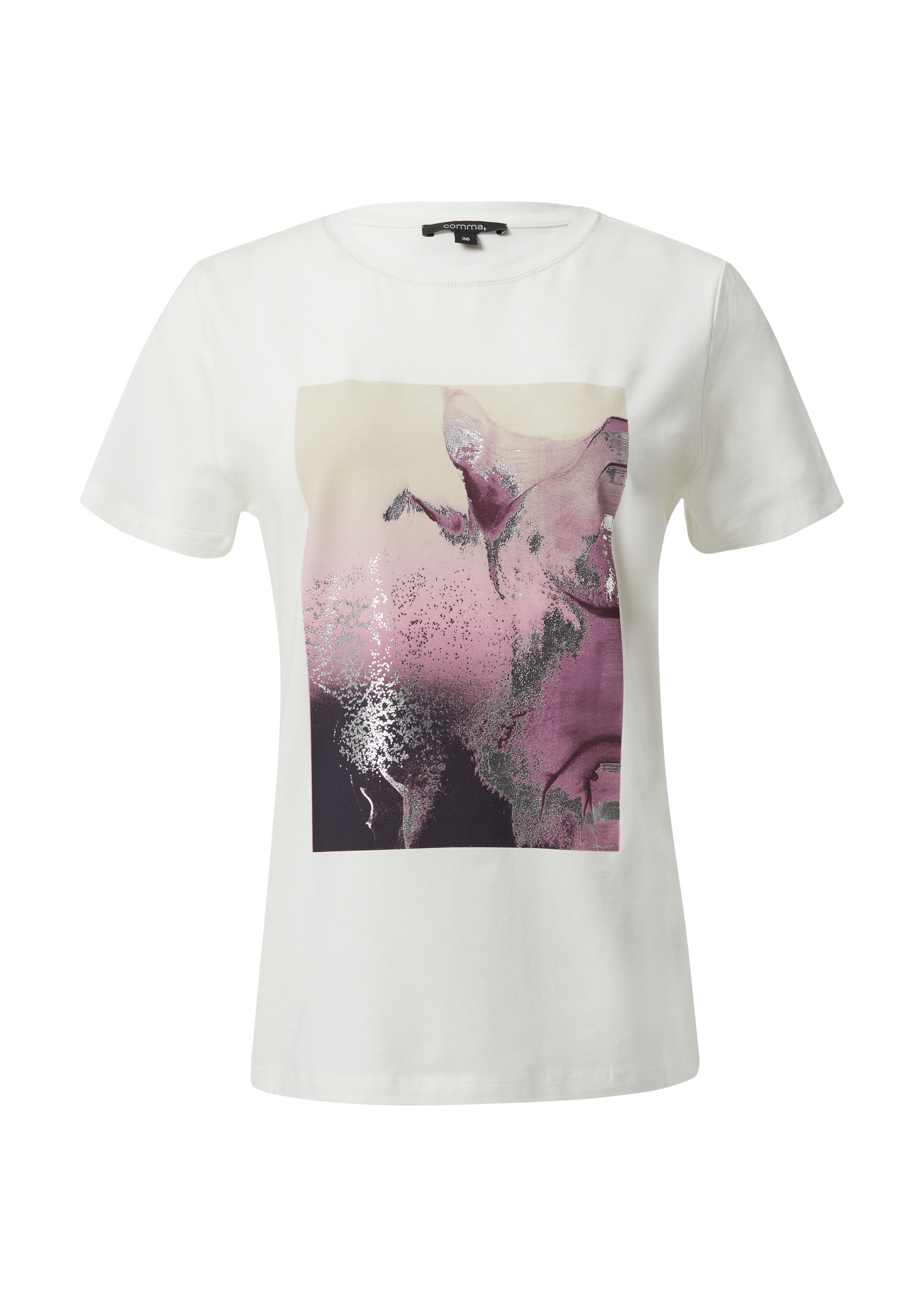 COMMA Tričko – bílá: přední strana