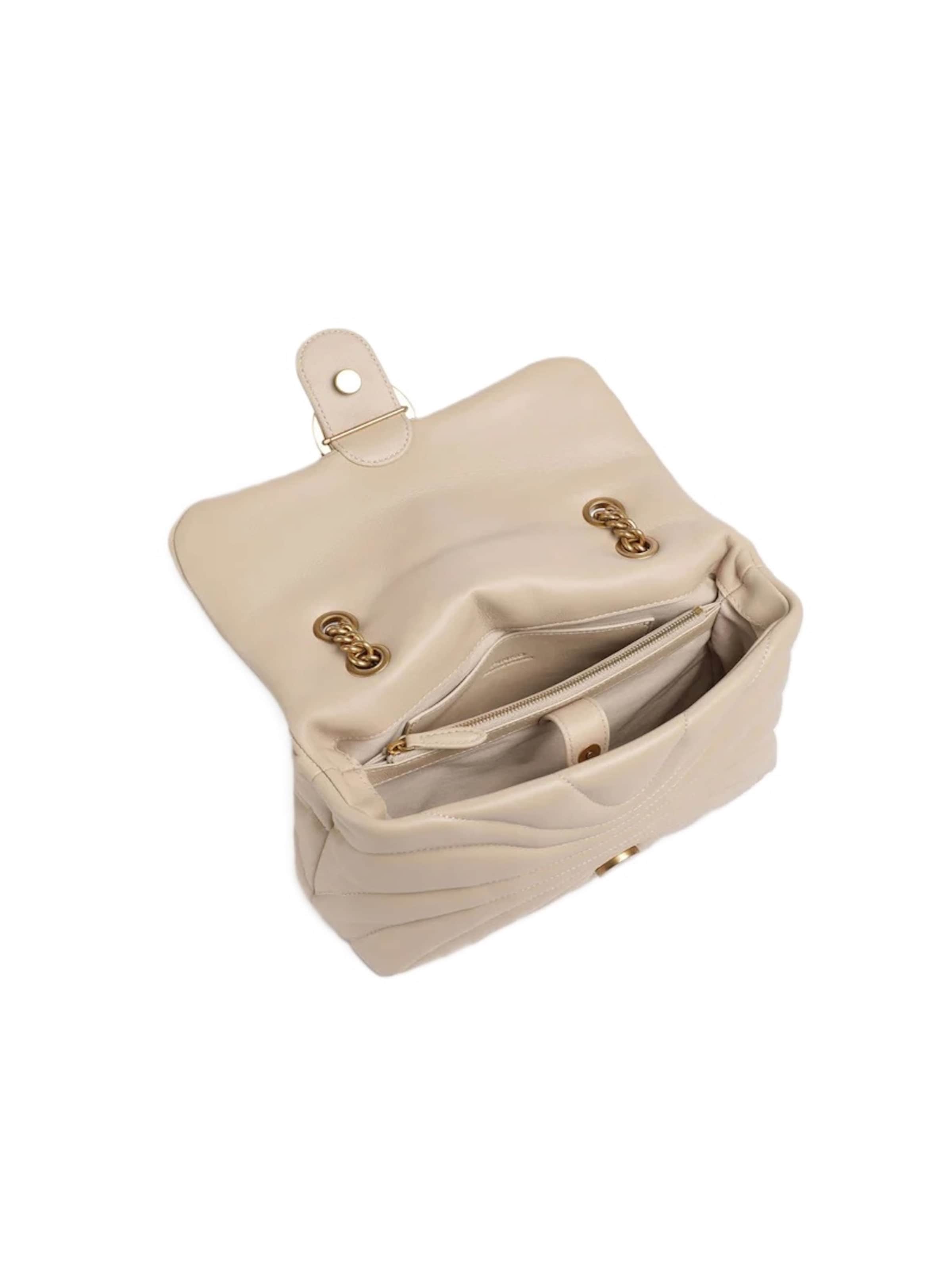 Borsa a spalla 'Love' di PINKO in beige