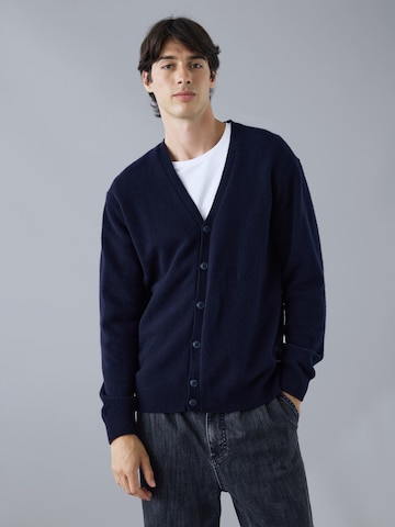 Casual Friday Knit cardigan 'Karl' in Blue