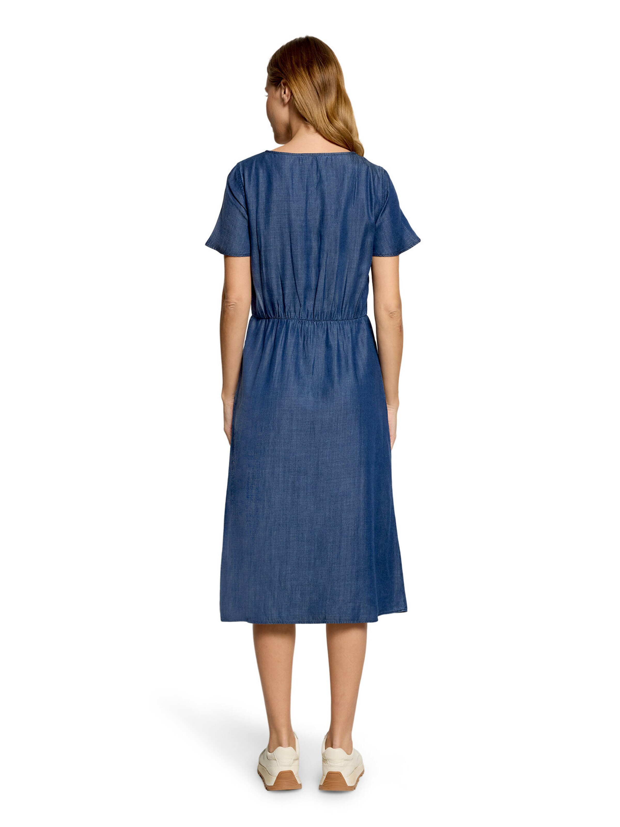 Cartoon Casual-Kleid mit Flügelärmeln in Blau