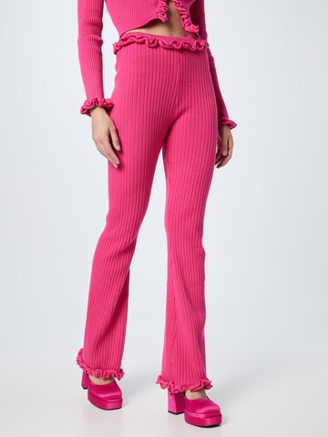 évasé Pantalon 'BECKY' Daisy Street en rose : devant