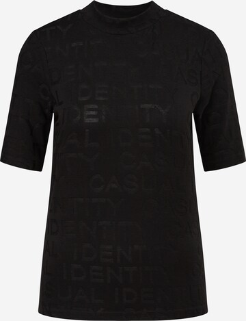 comma casual identity Shirt in Zwart: voorkant