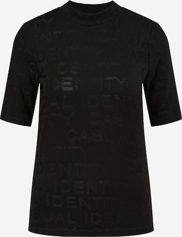 comma casual identity Shirt in Zwart: voorkant