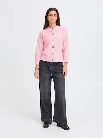 Oxmo Gebreid vest in Roze