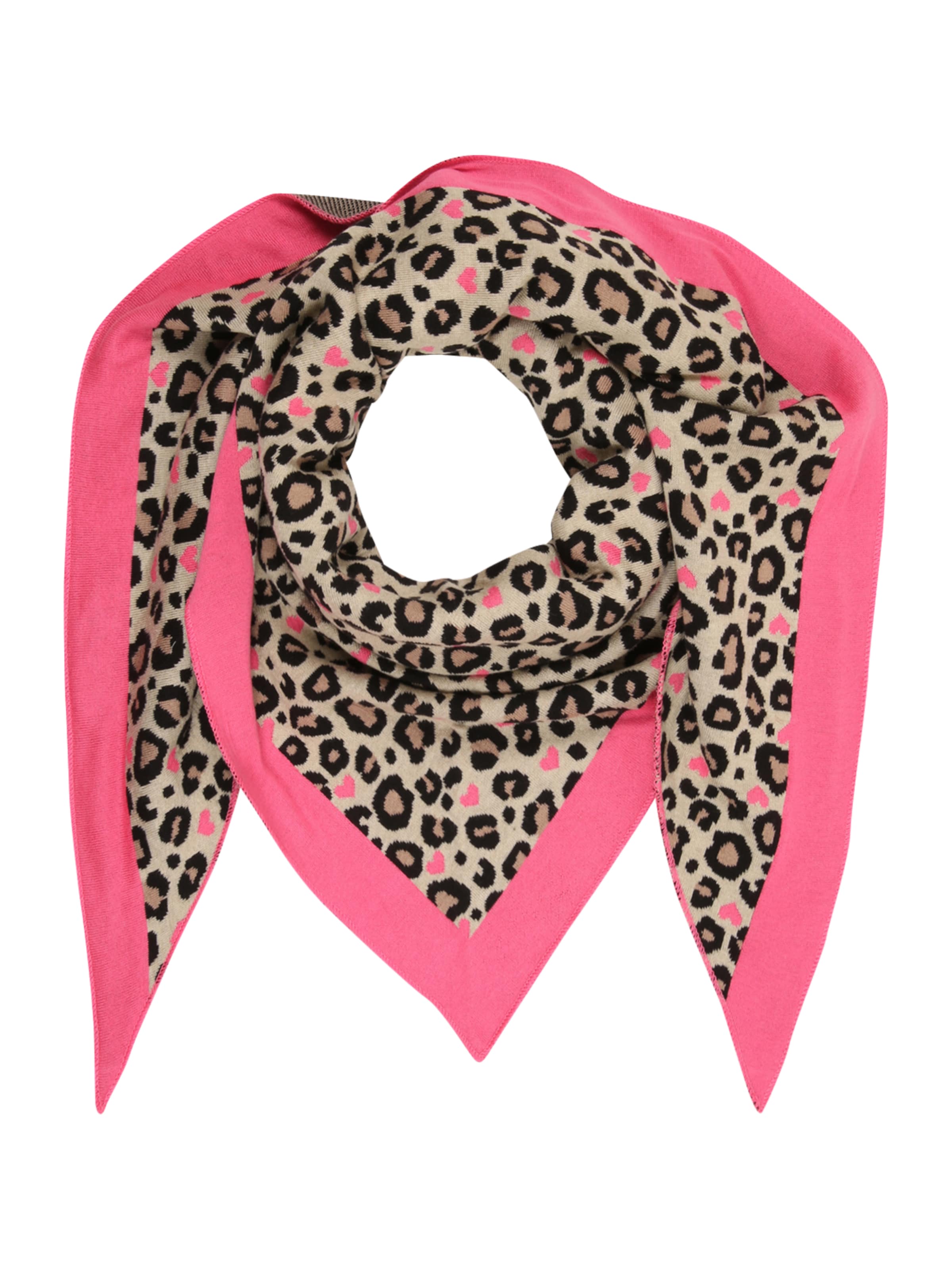 Zwillingsherz Tørklæde 'Leo Amore' i beige: forside