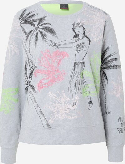 Felpa 'RONDA2 ' Bogner Fire + Ice di colore grigio sfumato / verde neon / rosa / nero, Visualizzazione prodotti