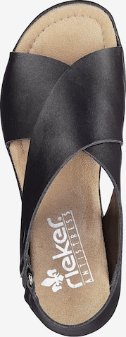 Rieker Strap Sandals in Black