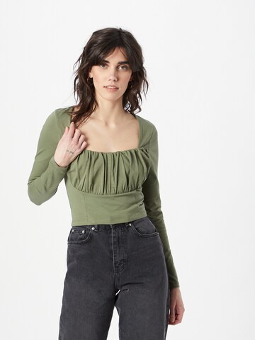 Nasty Gal Shirt in Green: front