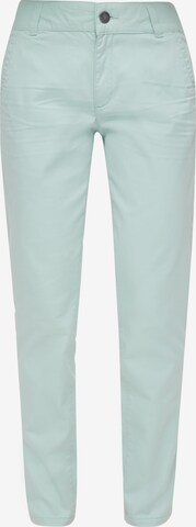 QS Slimfit Chino in Groen: voorkant