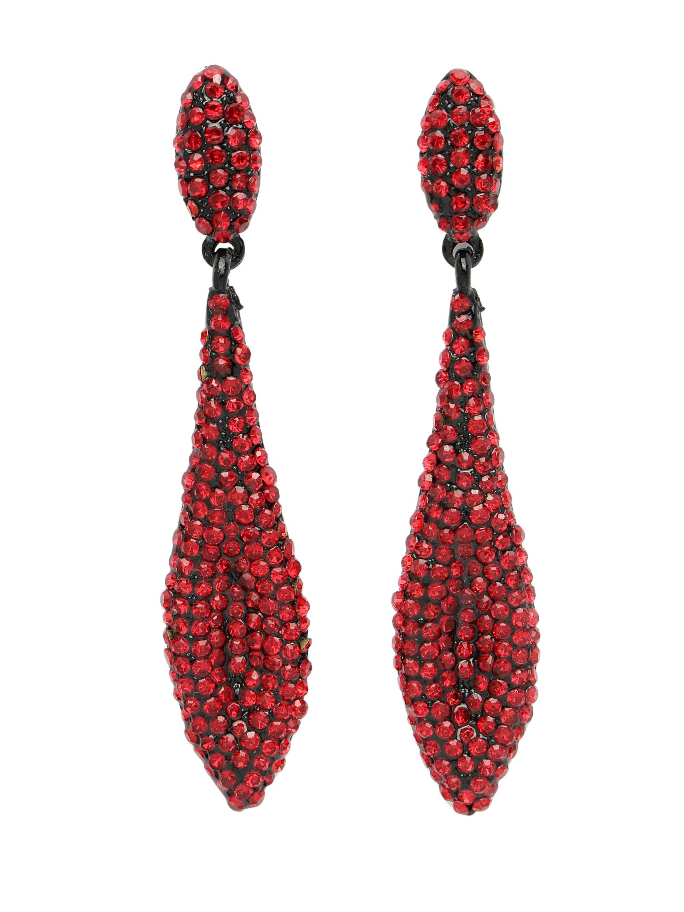 AVANT-GARDE PARIS Oorbellen 'Ceciliana' in Rood: voorkant