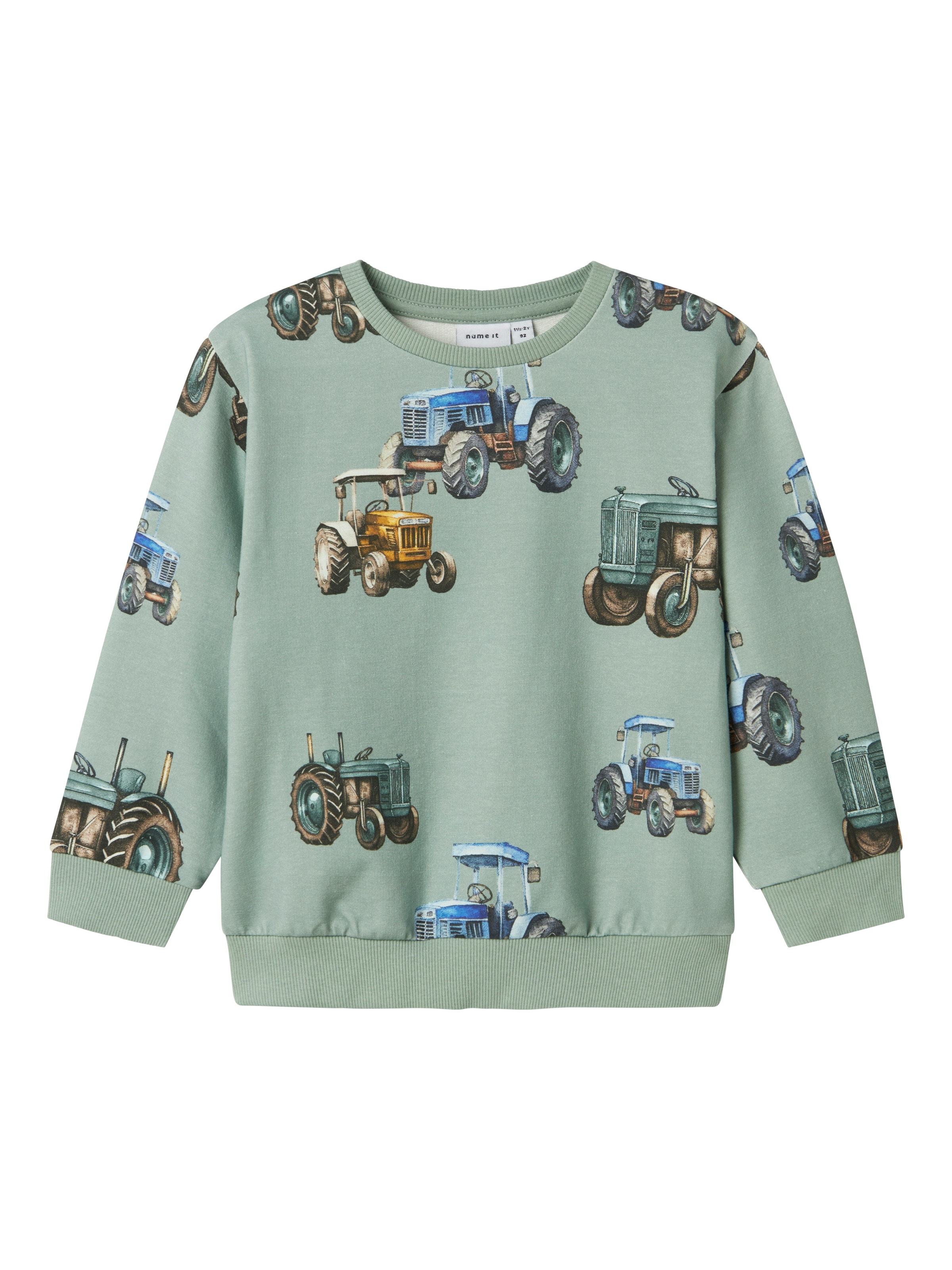 NAME IT - Sweatshirt 'NMMLudvig' em verde: frente