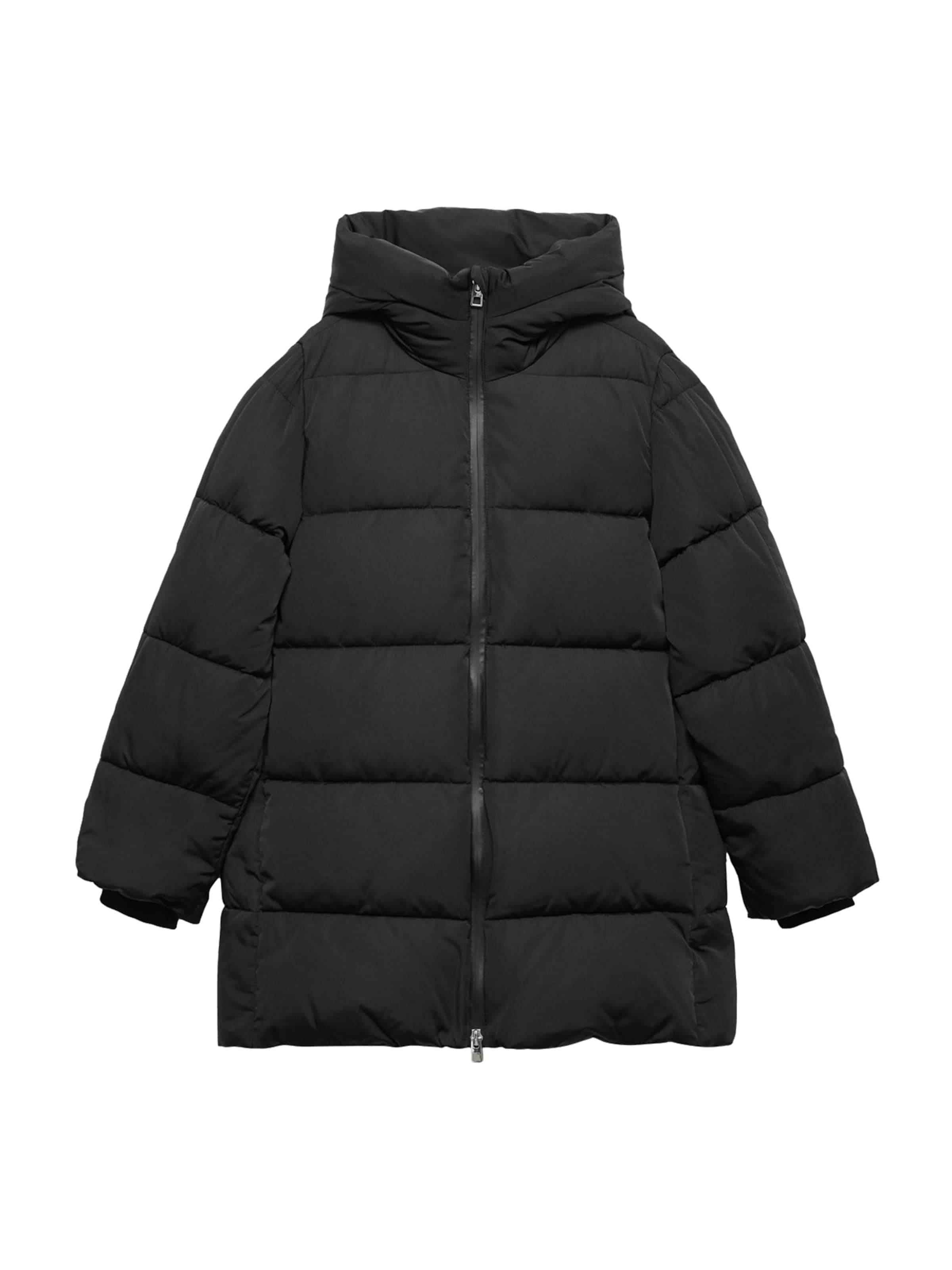 MANGO Téli dzseki 'Tokyo' - fekete: elől