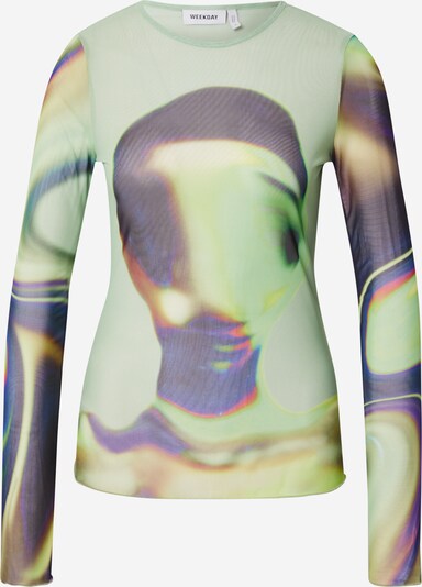 WEEKDAY Shirt in pastellgrün / mischfarben, Produktansicht