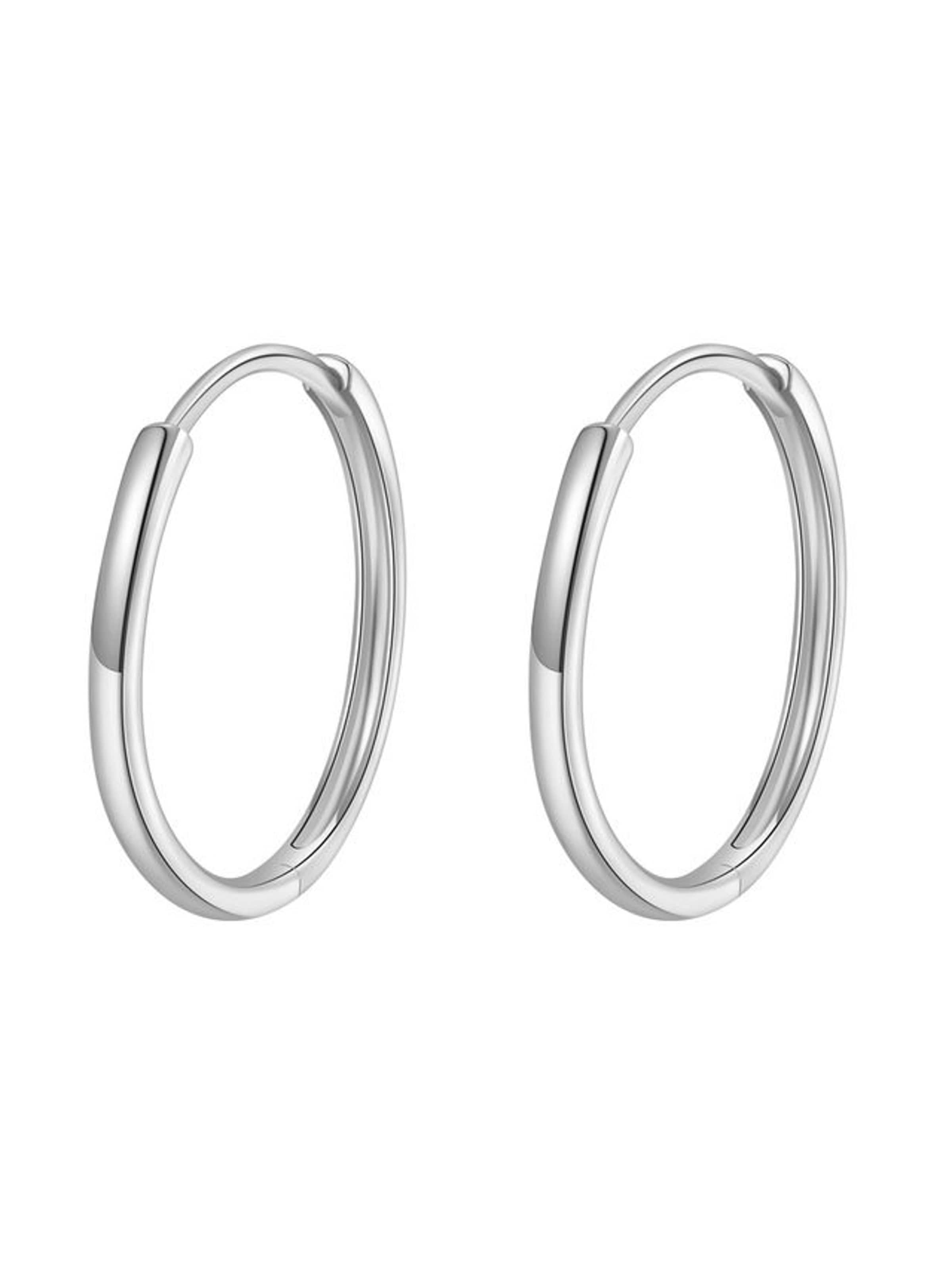 Dear Me Oorbellen 'Flare M' in de kleur Zilver, Productweergave