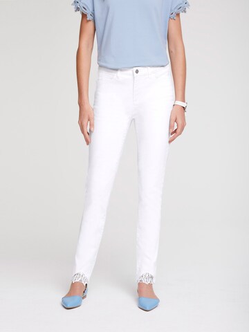 Skinny Jean heine en blanc : devant