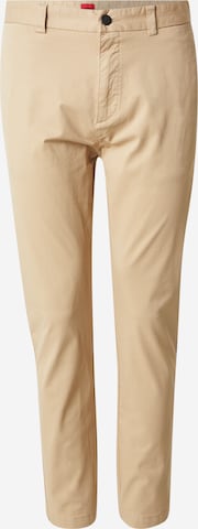 HUGOSlimfit Chino hlače 'David251D' - bež boja: prednji dio