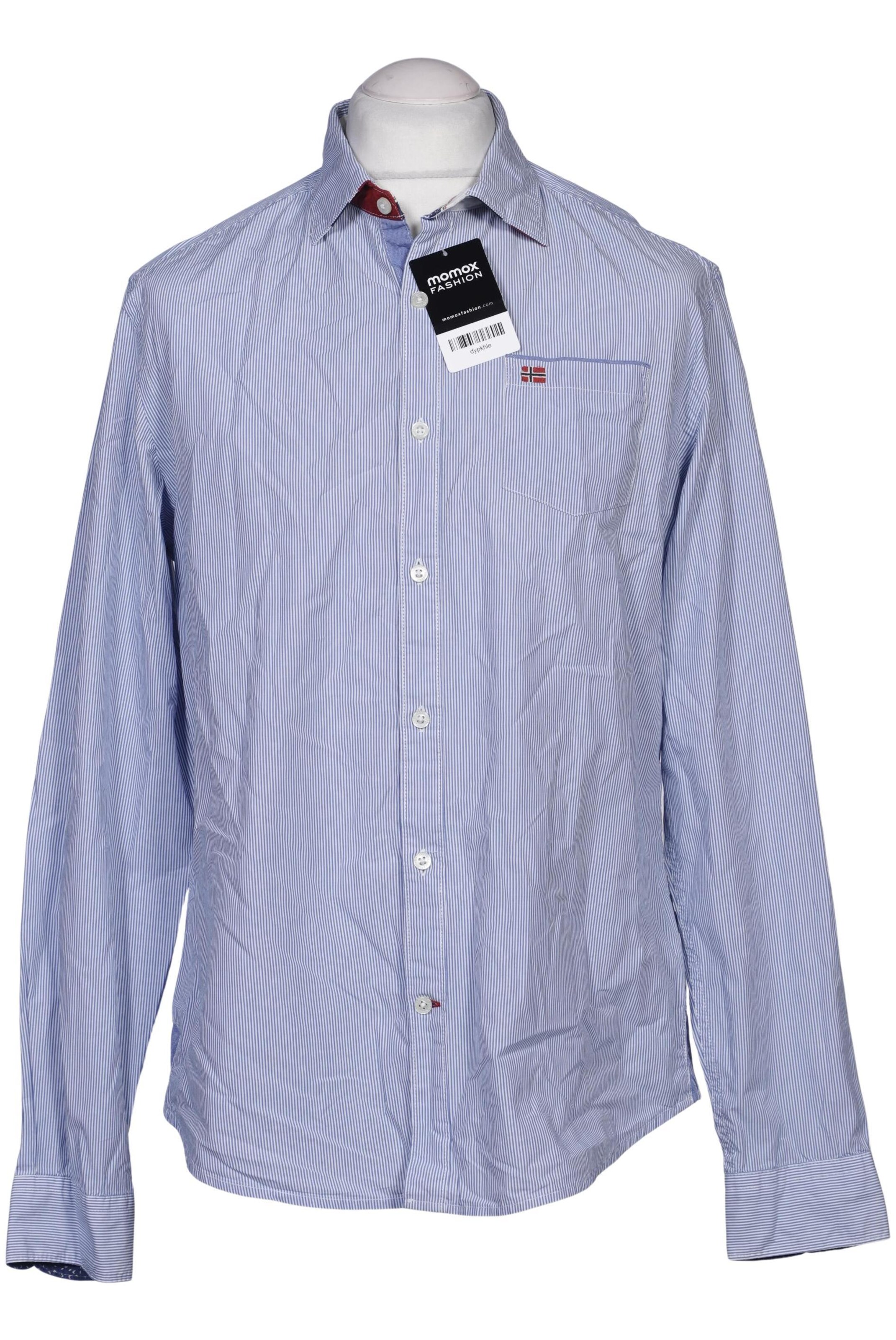 NAPAPIJRI Button Up Shirt in XL in Blue: front