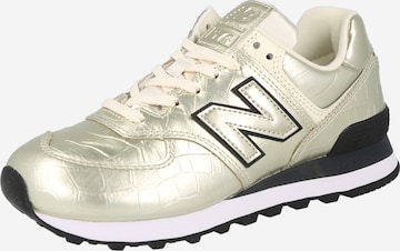 Baskets basses '574' new balance en or : devant