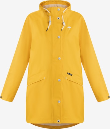 Manteau fonctionnel Schmuddelwedda en jaune : devant