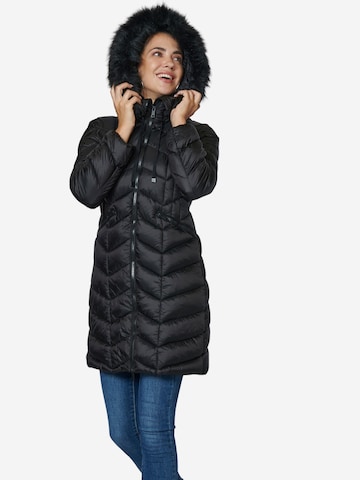 KOROSHI Χειμερινό παλτό σε μαύρο: μπροστά