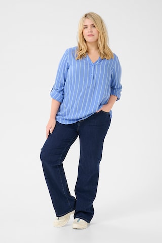 Camicia da donna 'Sida' di KAFFE CURVE in blu