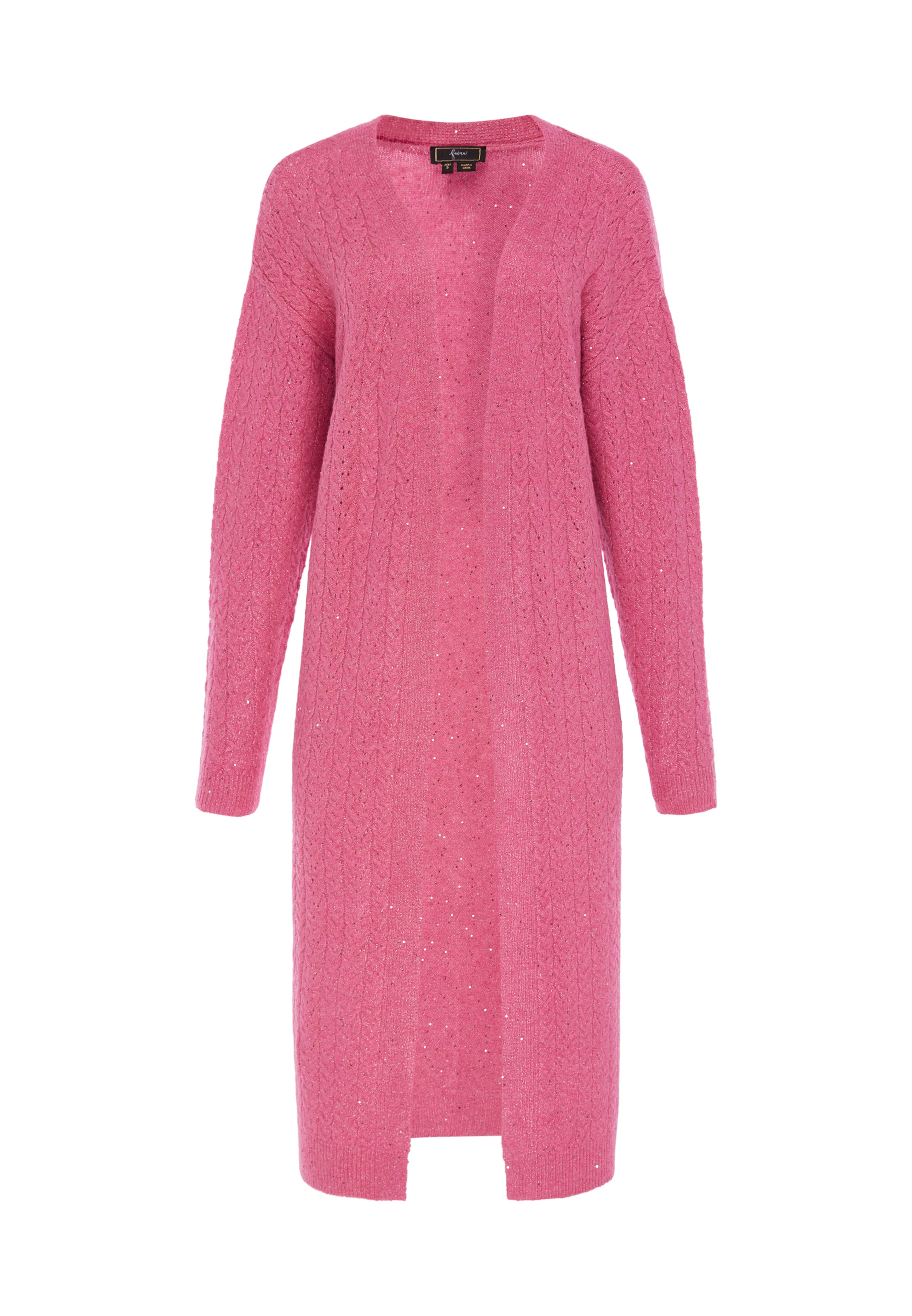 faina Gebreid vest in Roze: voorkant