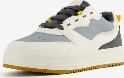 Bershka Sneakers low i gul / grå / mørkegrå / hvit, Produktvisning