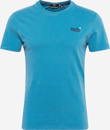 Superdry Regular Fit T-Shirt in Blau: predná strana