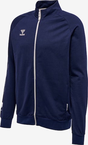 Hummel Athletic Zip-Up Hoodie 'Move' in Blue