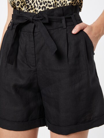 Maison 123 Regular Pleat-Front Pants 'FARIEL' in Black