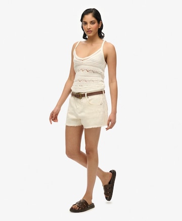 Regular Pantalon Superdry en blanc
