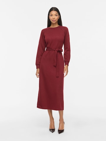 VILA Knit dress 'VIEMMY' in Red