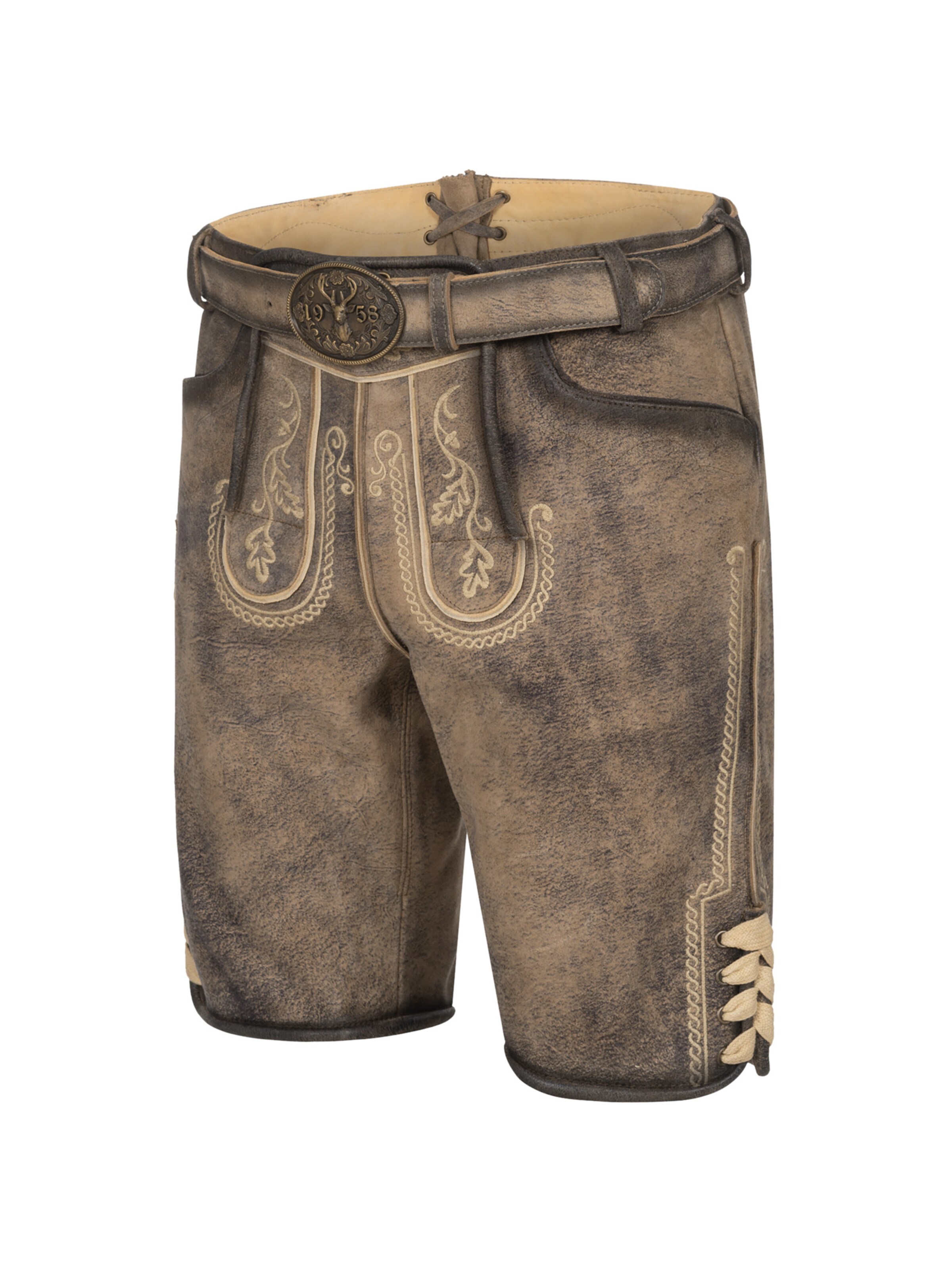 Krüger Buam Regular Traditional pants ' Magnus ' in Brown